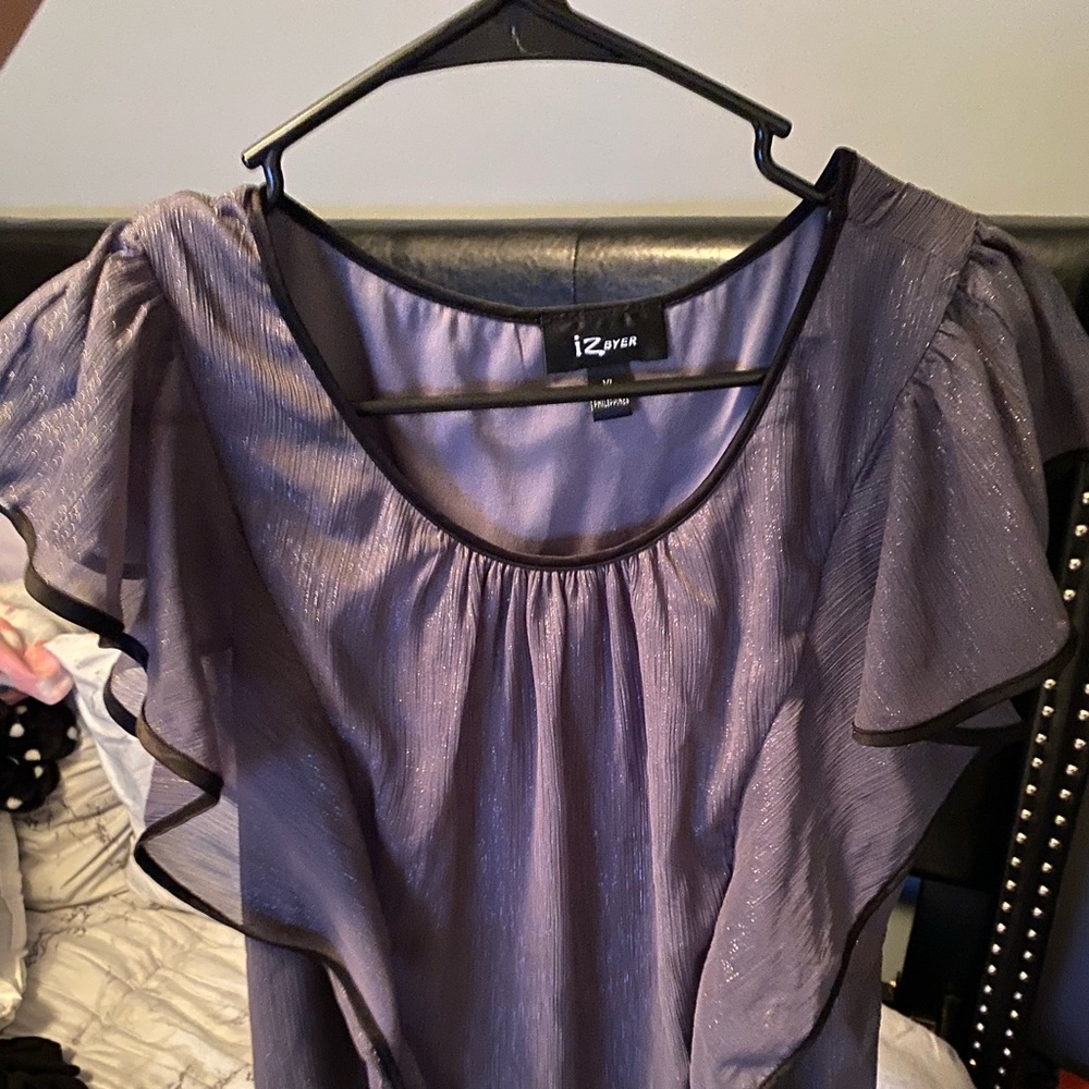 Sparkly gray and black blouse
